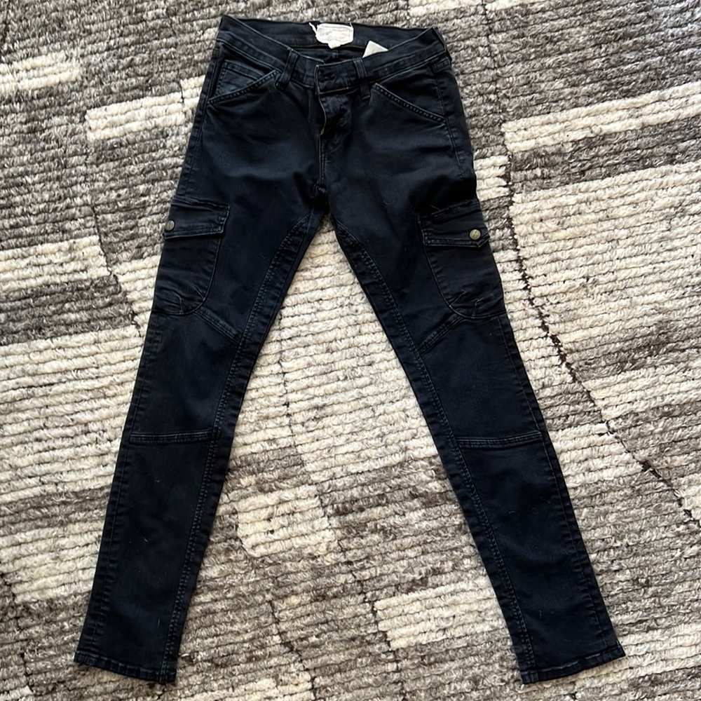 Current Elliot Black Cargo Jeans